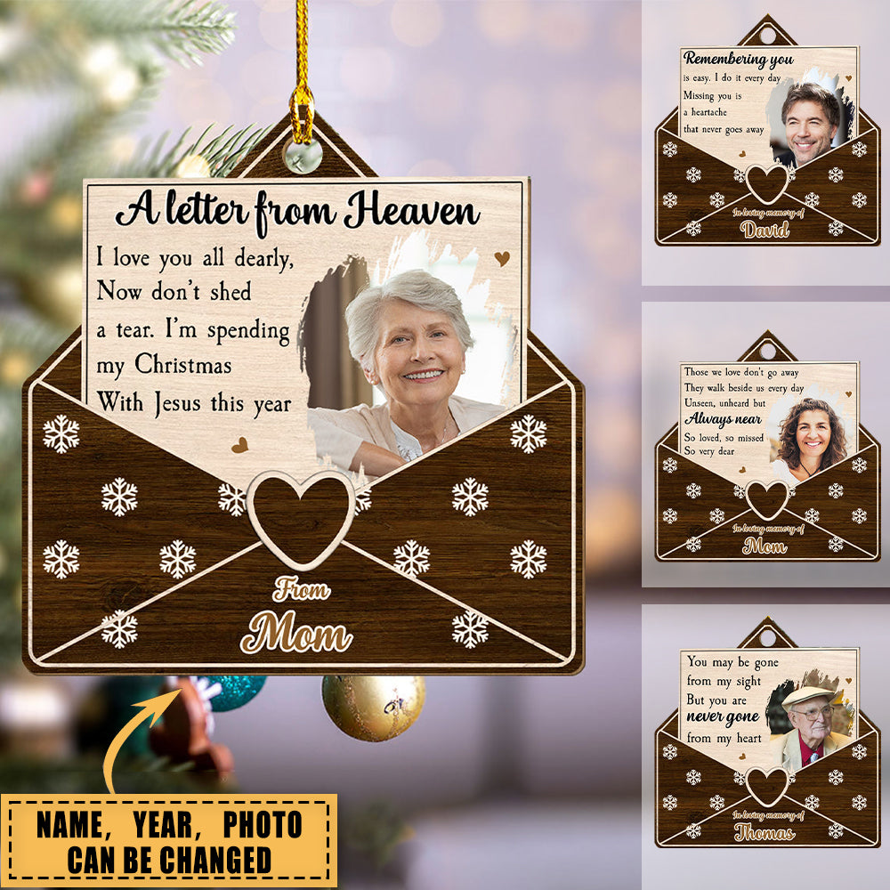 A Letter From Heaven-Personalized Custom Wood Ornament