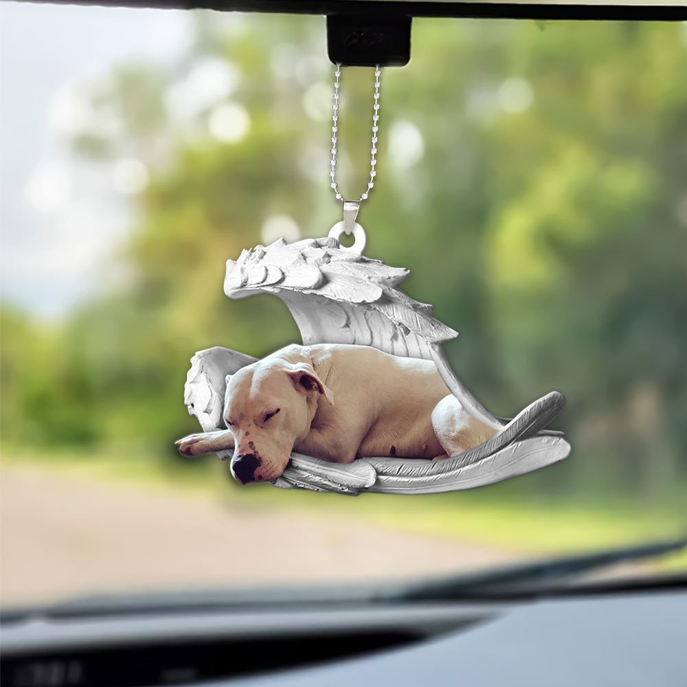 Dogo Argentino-2022 Sleeping Angel-Two Sided Ornament