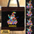Personalized Beautiful Colorful Heart Gnome Cloth Tote Bag For Mom/Grandmom