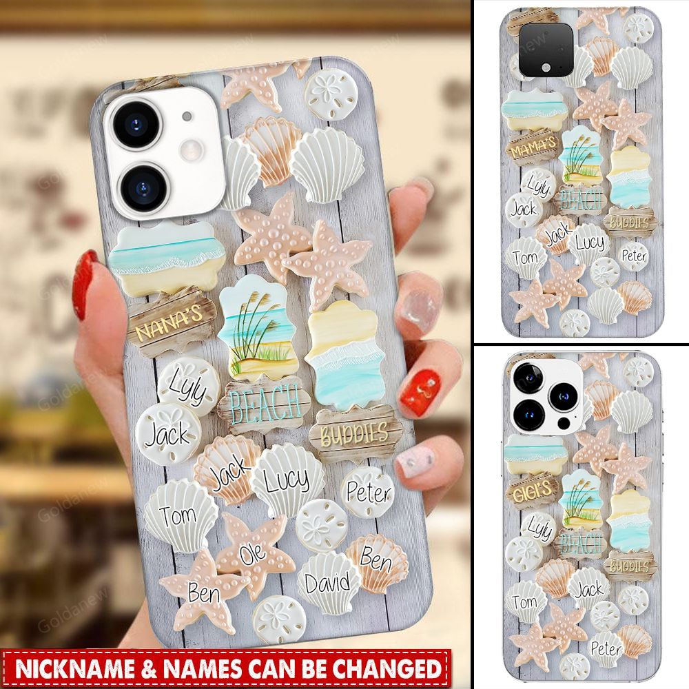 Personalized beach buddies phone case for Mom/Grandmom