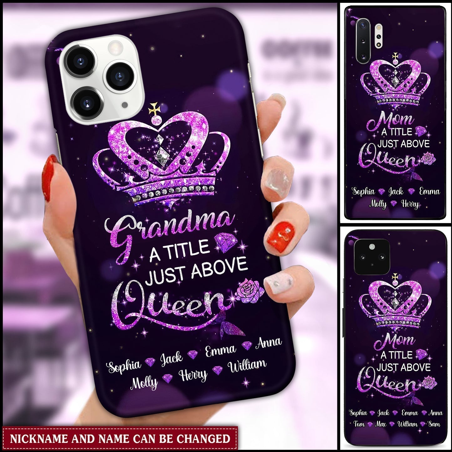 Grandma A Title Just Above Queen Personalized Phone Case