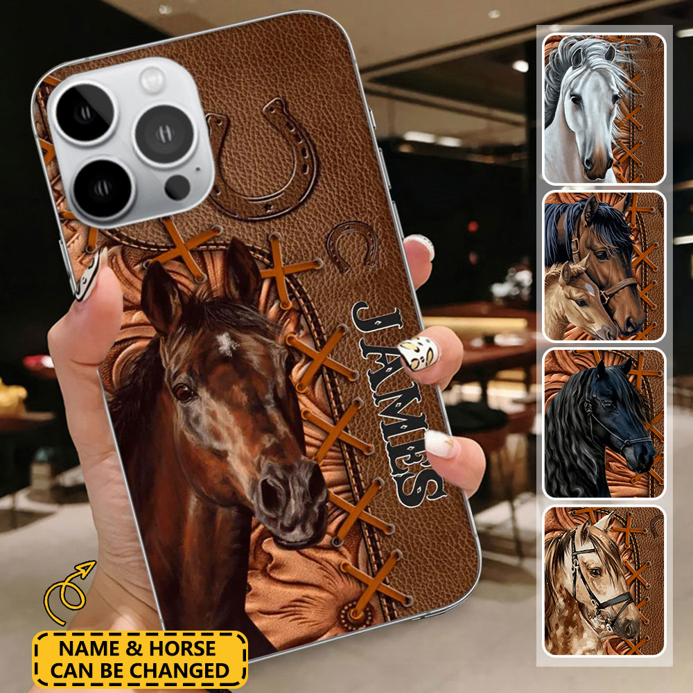 PERSONALIZED HORSE LADY HORSE DAD HORSE LOVERS PHONECASE