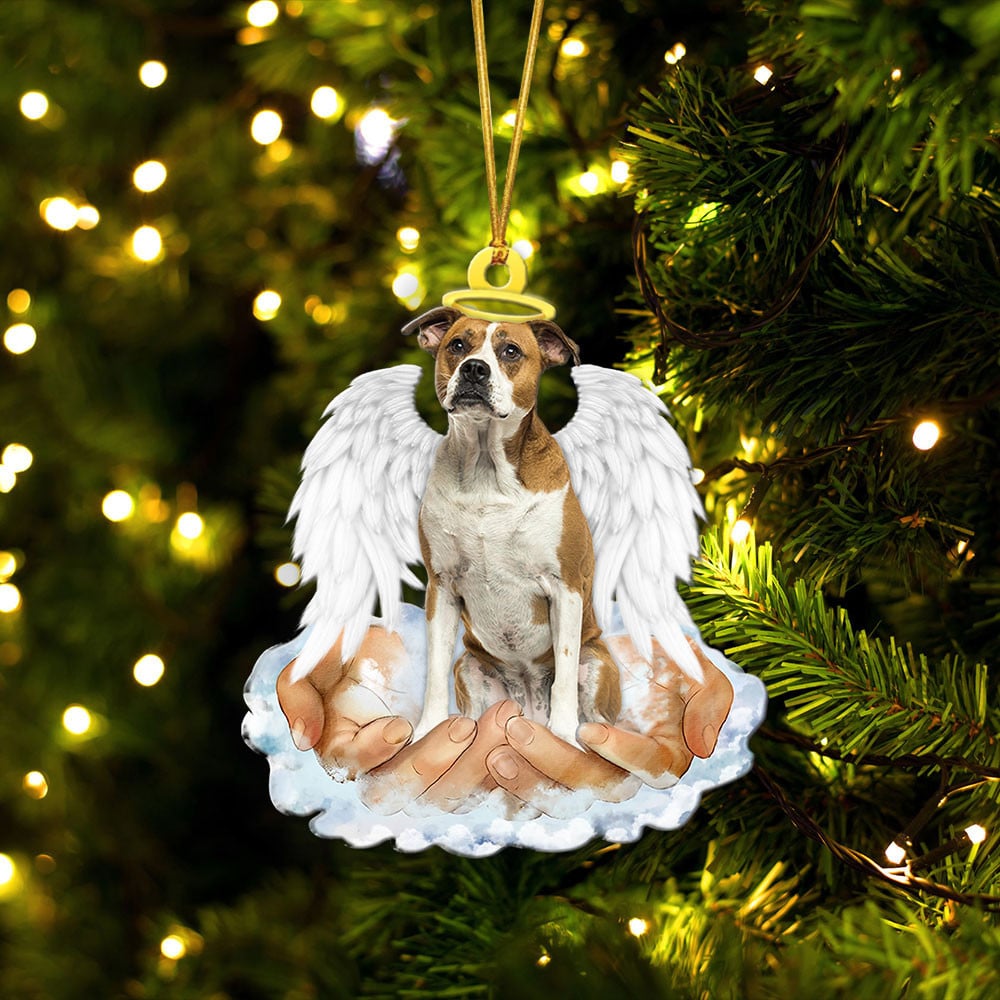 American Bulldog-In The Hands Of God Xmas-Two Sided Ornament