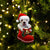 American Bulldog-In Santa Boot Christmas-Two Sided Ornament