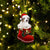 Australian Shepherd-In Santa Boot Christmas-Two Sided Ornament