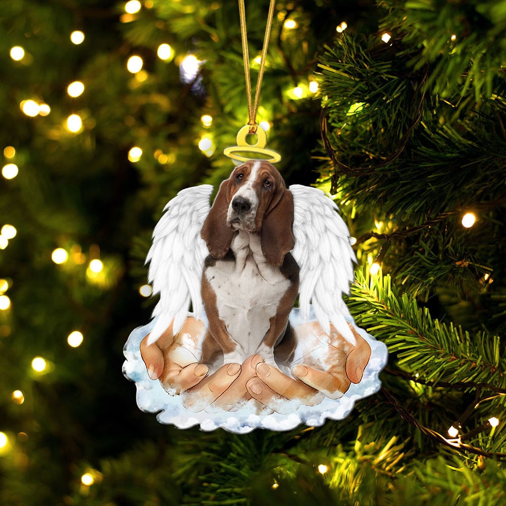 Basset Hound-In The Hands Of God Xmas-Two Sided Ornament