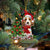 Beagle-Reindeer Christmas-Two Sided Ornament