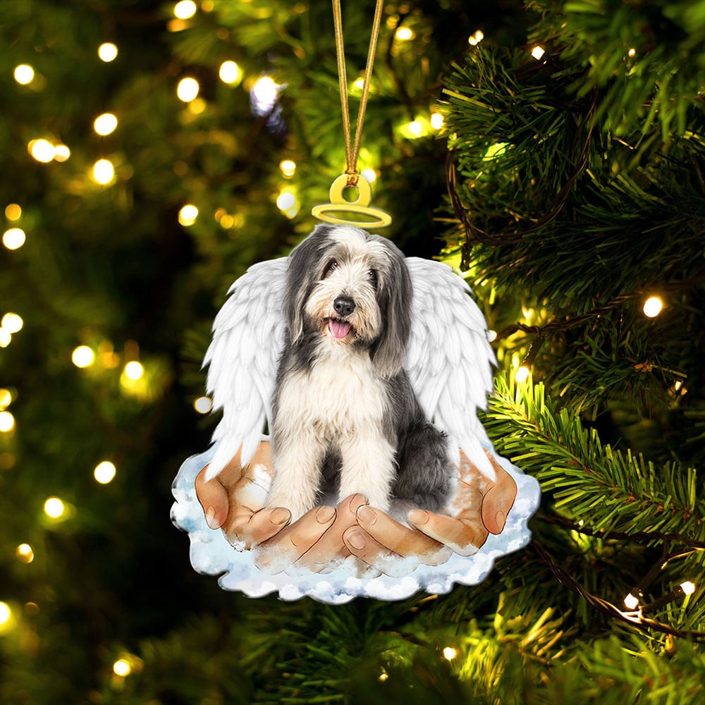 Bearded Collie-In The Hands Of God Xmas-Two Sided Ornament