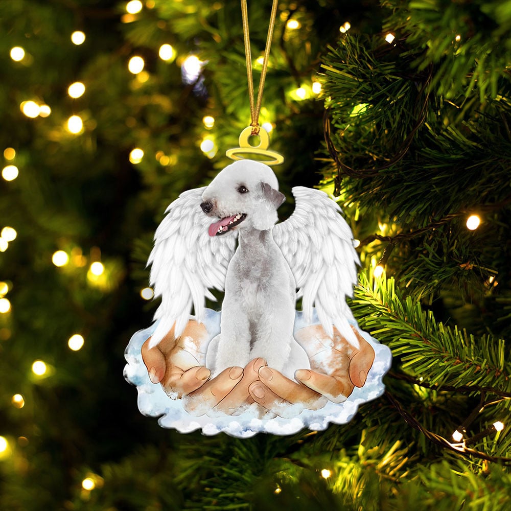 Bedlington Terrier-In The Hands Of God Xmas-Two Sided Ornament