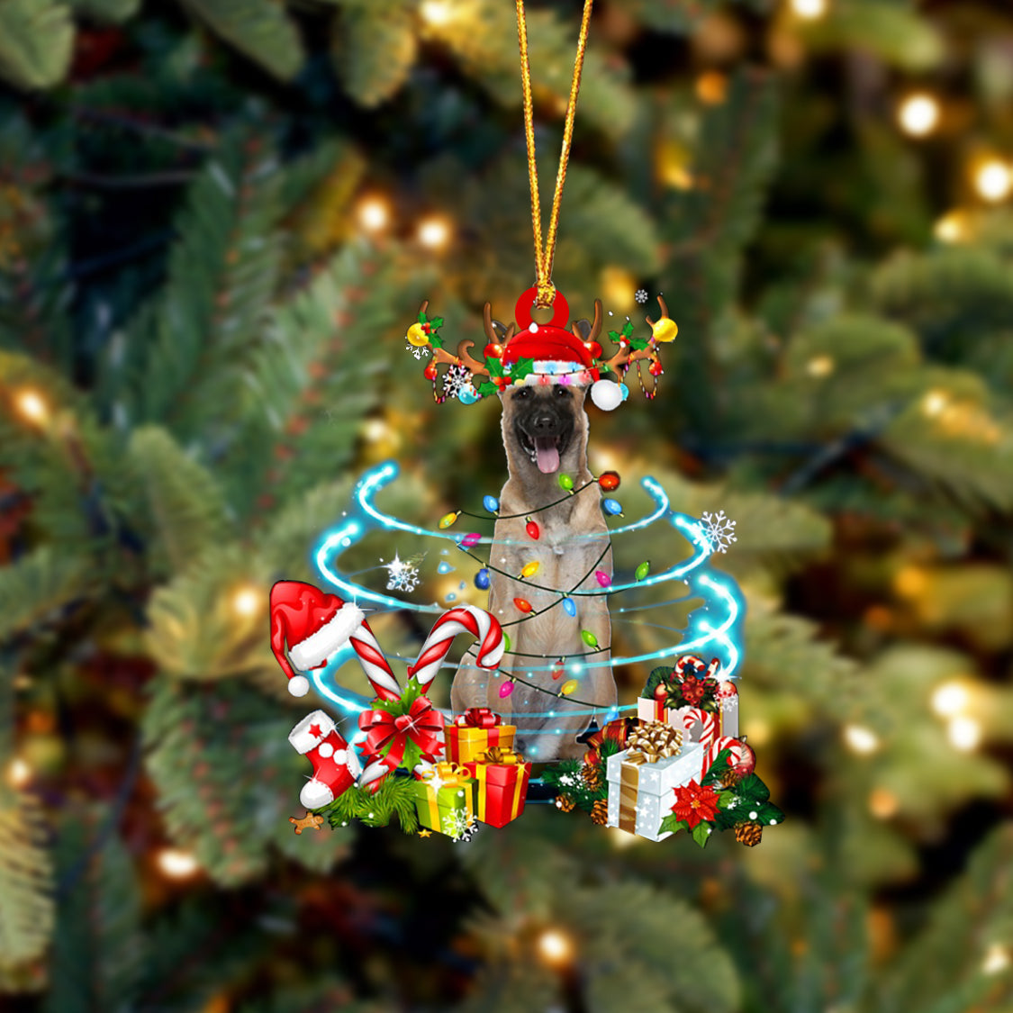 Belgian Shepherd-Christmas Candy&Gift-Two Sided Ornament