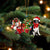 Border Collie-Christmas girl-Two Sided Ornament