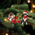 Boston Terrier-Christmas girl-Two Sided Ornament