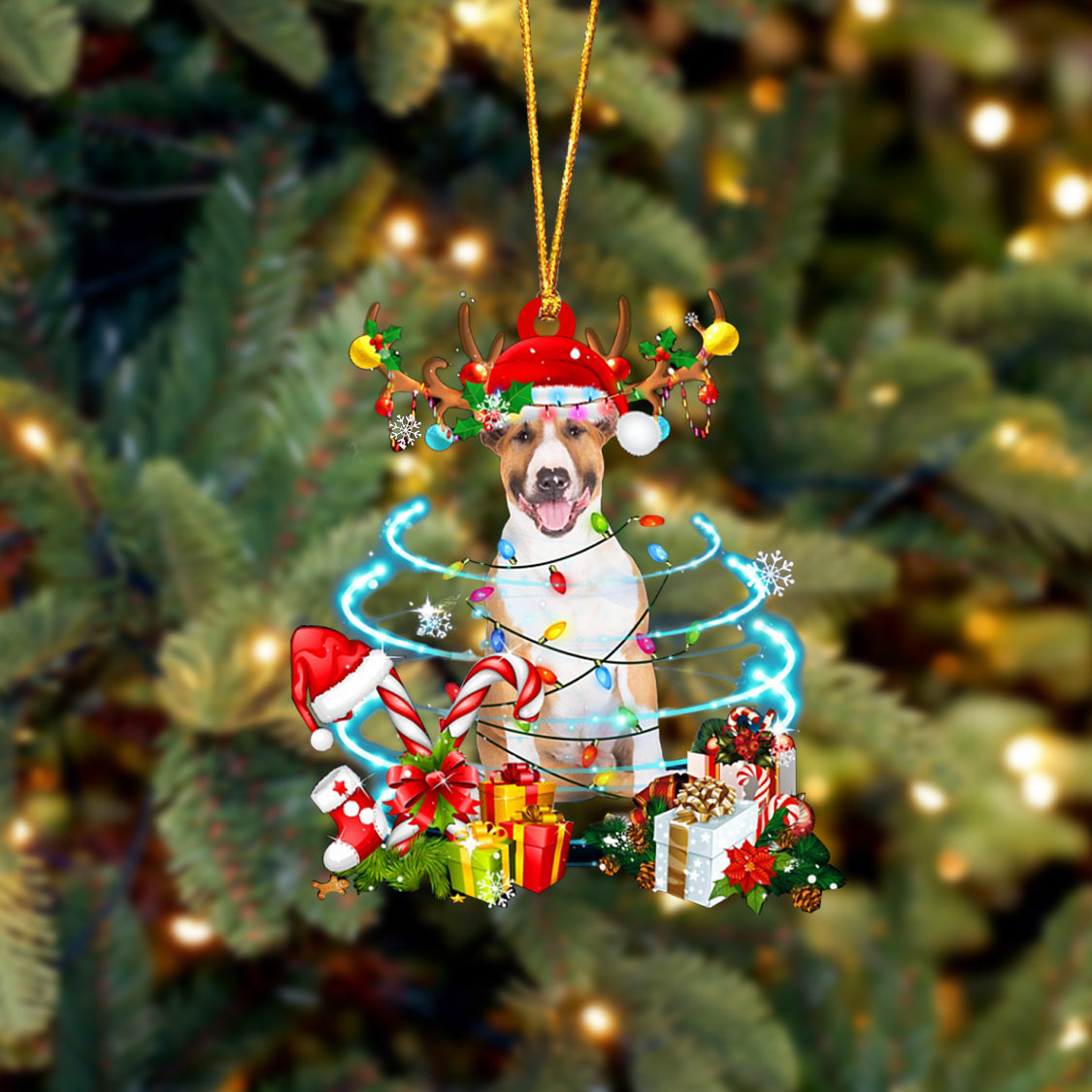 Bull Terrier-Christmas Candy&Gift-Two Sided Ornament
