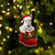 Bull Terrier-In Santa Boot Christmas-Two Sided Ornament