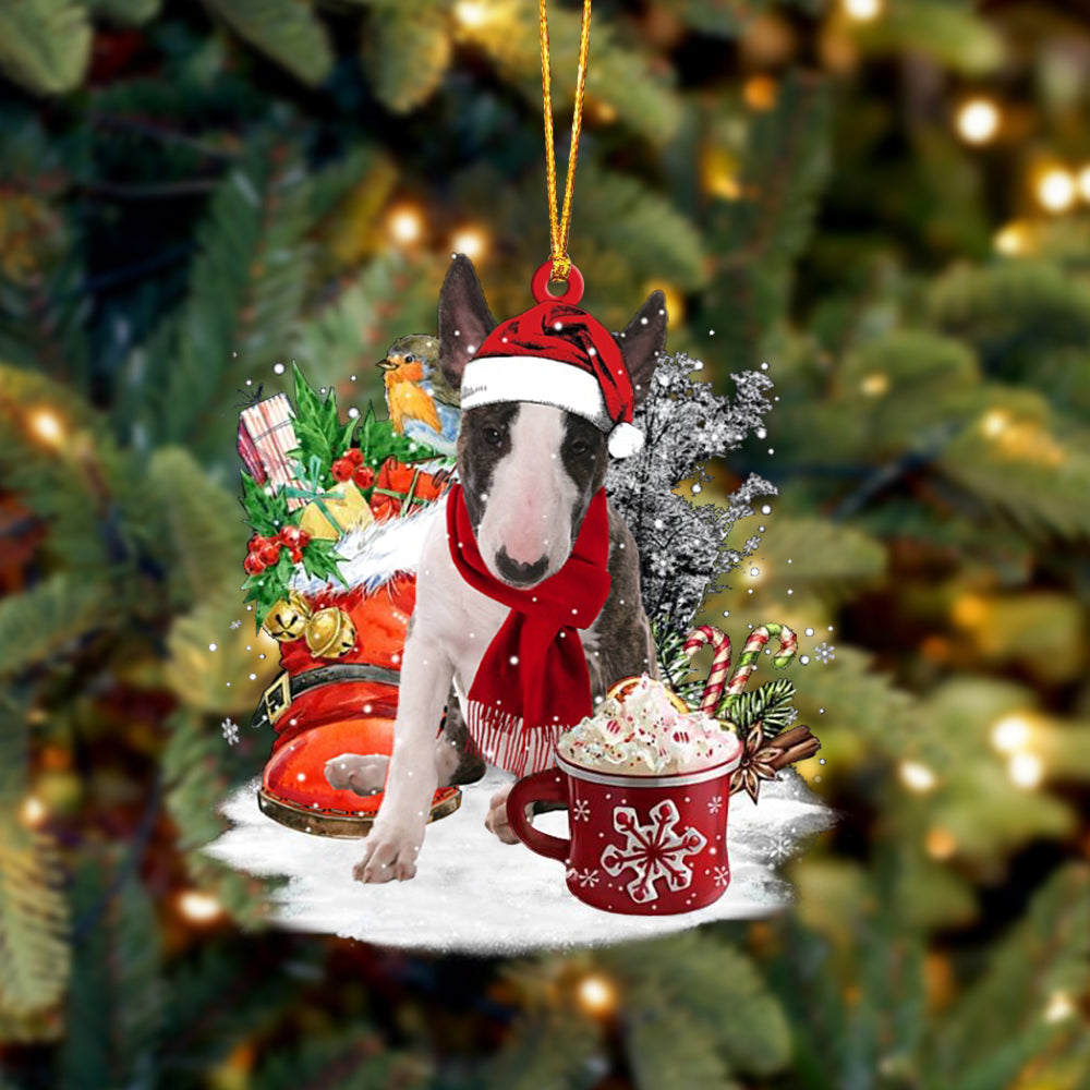 Bull Terrier-Winter Cup-Two Sided Ornament