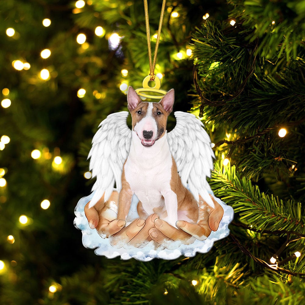 Bull Terrier-In The Hands Of God Xmas-Two Sided Ornament