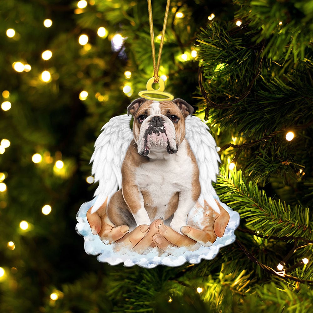 Bulldog-In The Hands Of God Xmas-Two Sided Ornament