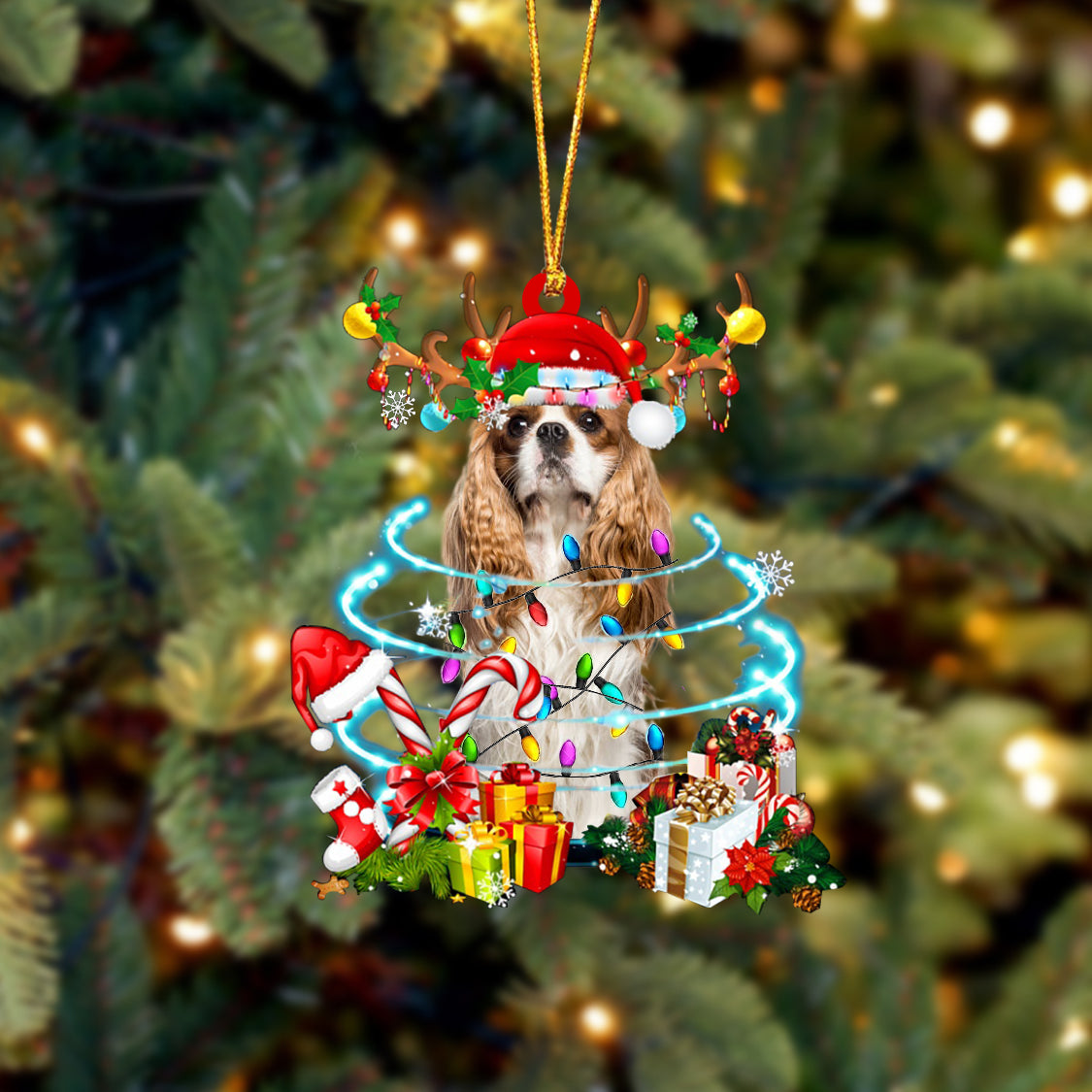 Cavalier King Charles Spaniel2-Christmas Candy&Gift-Two Sided Ornament