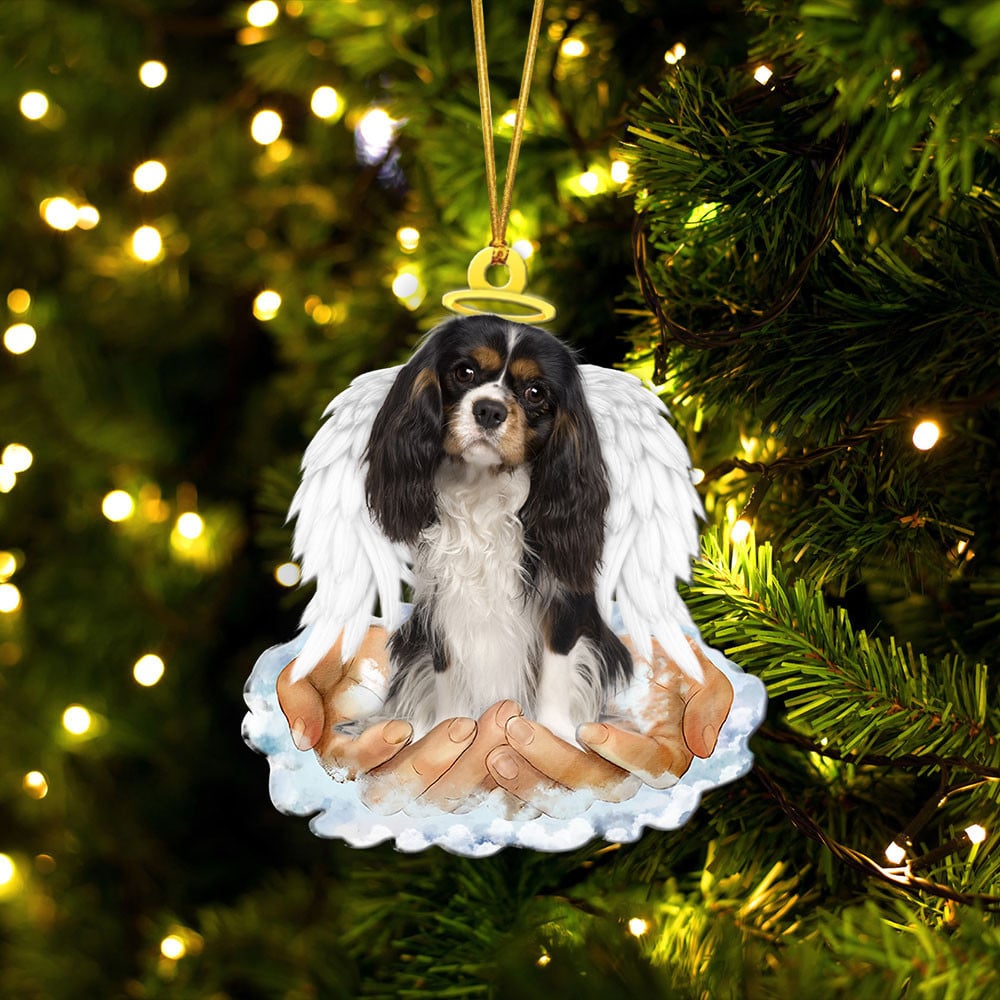 Cavalier King Charles Spaniel-In The Hands Of God Xmas-Two Sided Ornament