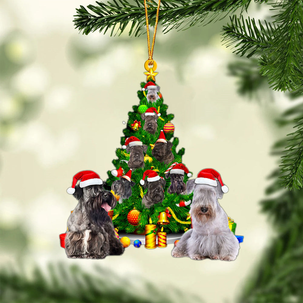 Cesky Terrier-Xmas Tree&Dog-Two Sided Ornament