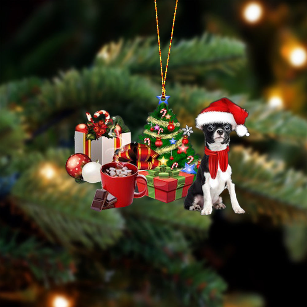 Chihuahua (2)-Christmas girl-Two Sided Ornament