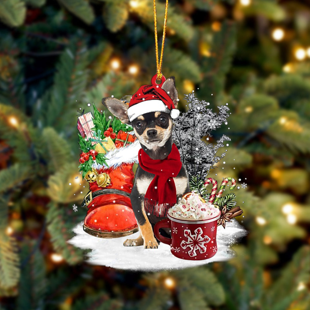 Chihuahua-Winter Cup-Two Sided Ornament