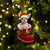 Chihuahua-In Santa Boot Christmas-Two Sided Ornament