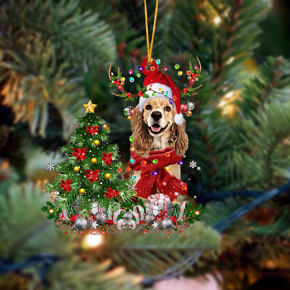 Cocker Spaniel-Reindeer Christmas-Two Sided Ornament