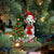 Dalmatian-Reindeer Christmas-Two Sided Ornament