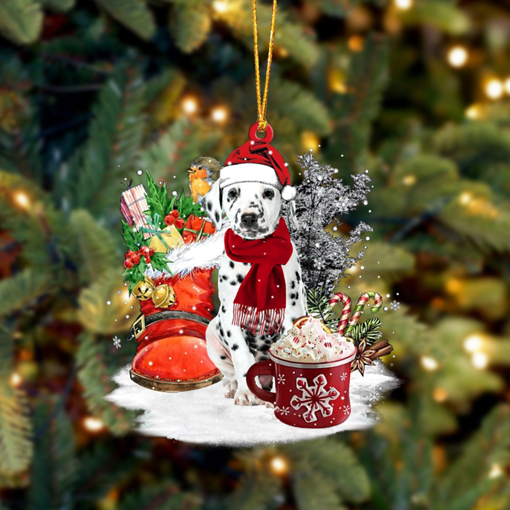 Dalmatian-Winter Cup-Two Sided Ornament