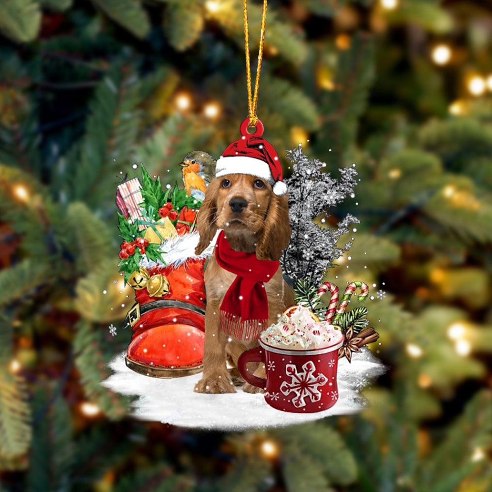 English Cocker Spaniel-Winter Cup-Two Sided Ornament