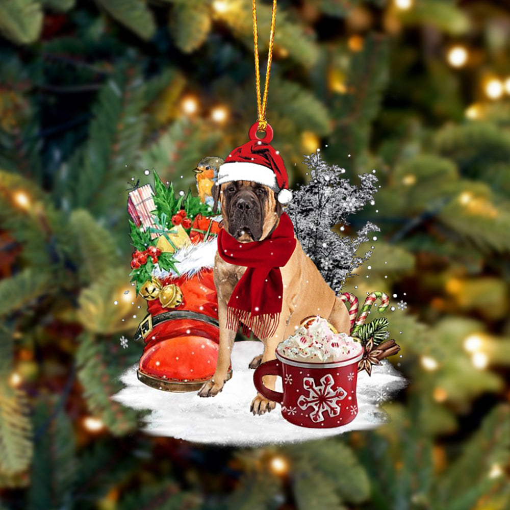 English Mastiff 1-Winter Cup-Two Sided Ornament