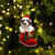 English Springer Spaniel-In Santa Boot Christmas-Two Sided Ornament