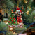 German Shepherd-Reindeer Christmas-Two Sided Ornament
