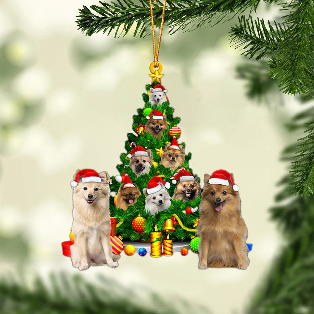 German Spitz-Xmas Tree&Dog-Two Sided Ornament