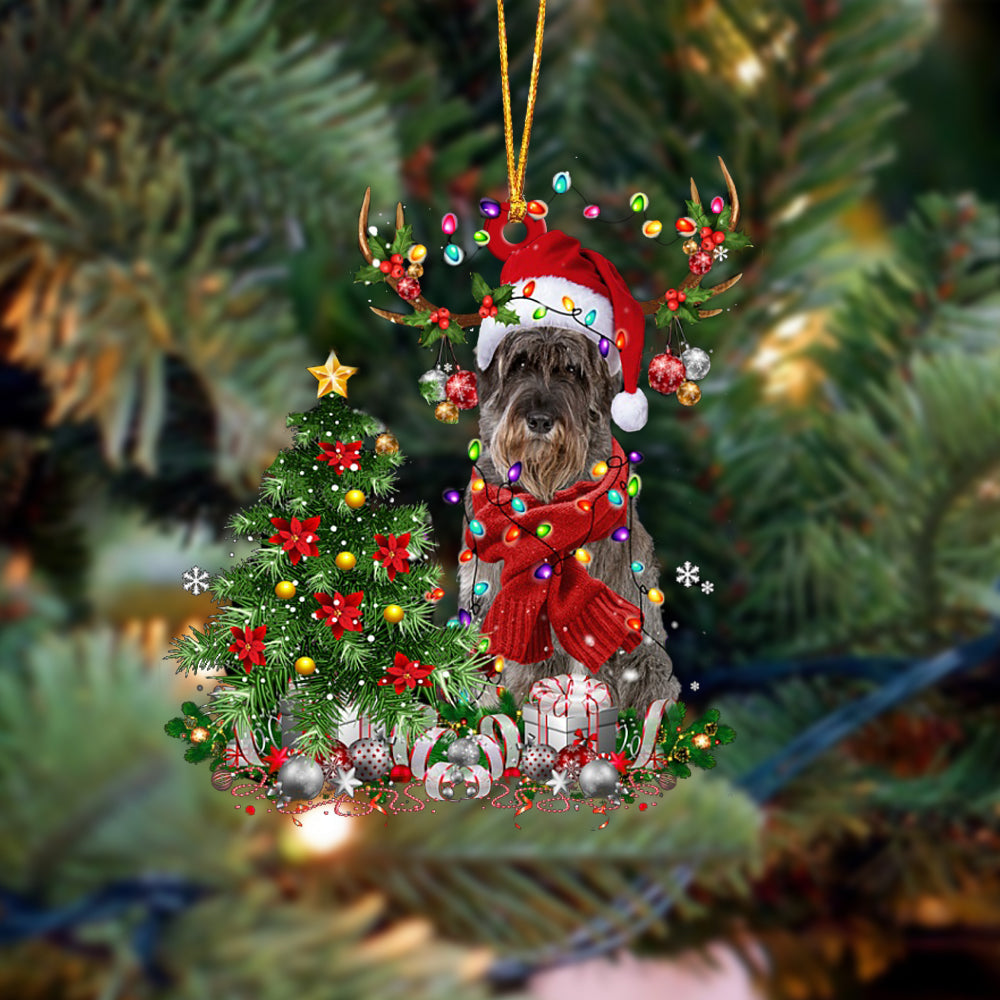 Giant Schnauzer-Reindeer Christmas-Two Sided Ornament