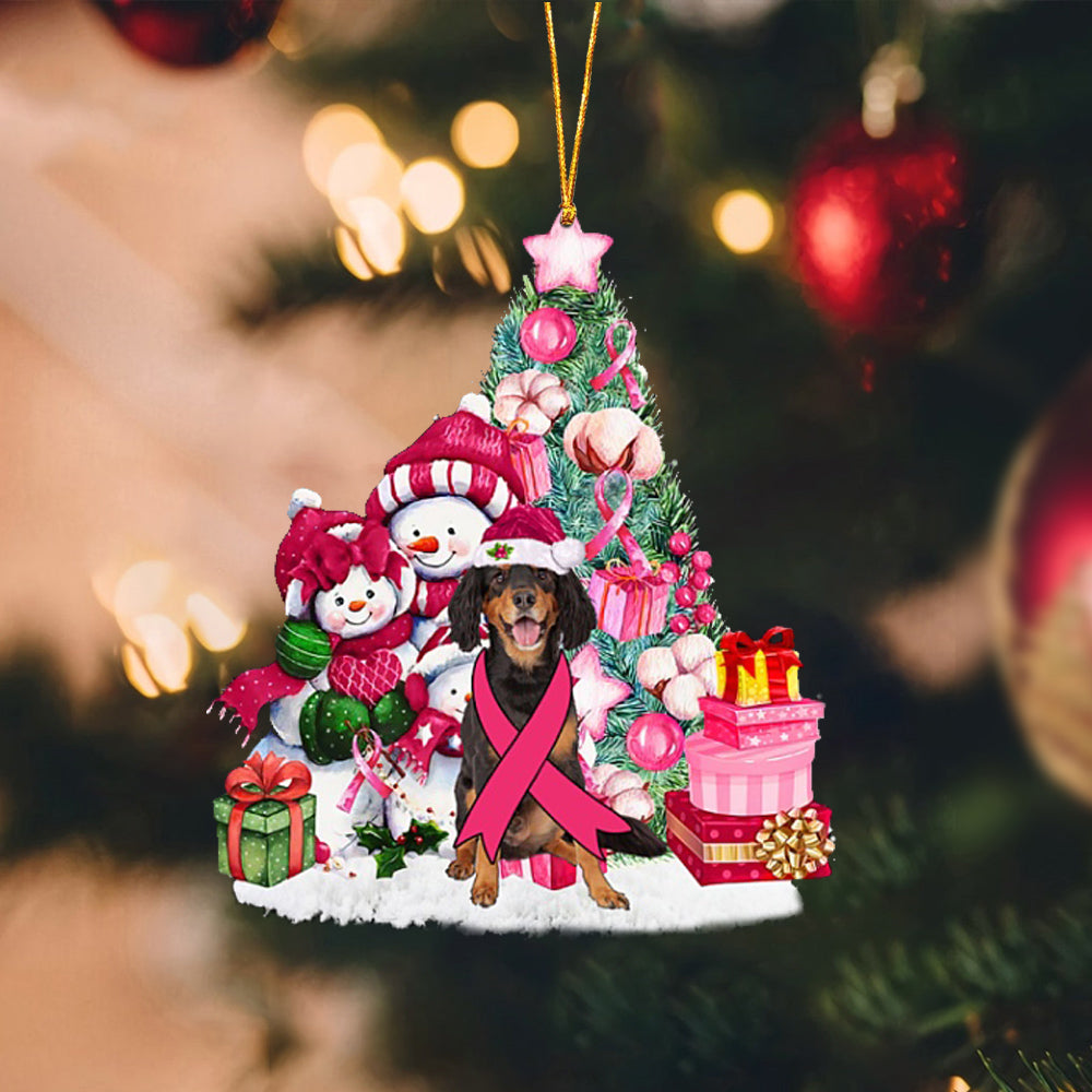 Gordon Setter-Christmas in Pink-Two Sided Ornament