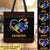 Grandma Grandkids Infinity Love Family Heart Rainbow Persnalized Cloth Tote Bag