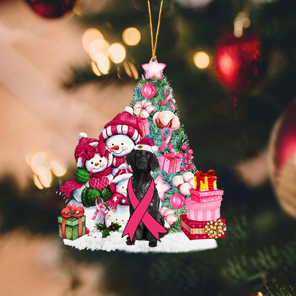 Grosser Munsterlander-Christmas in Pink-Two Sided Ornament