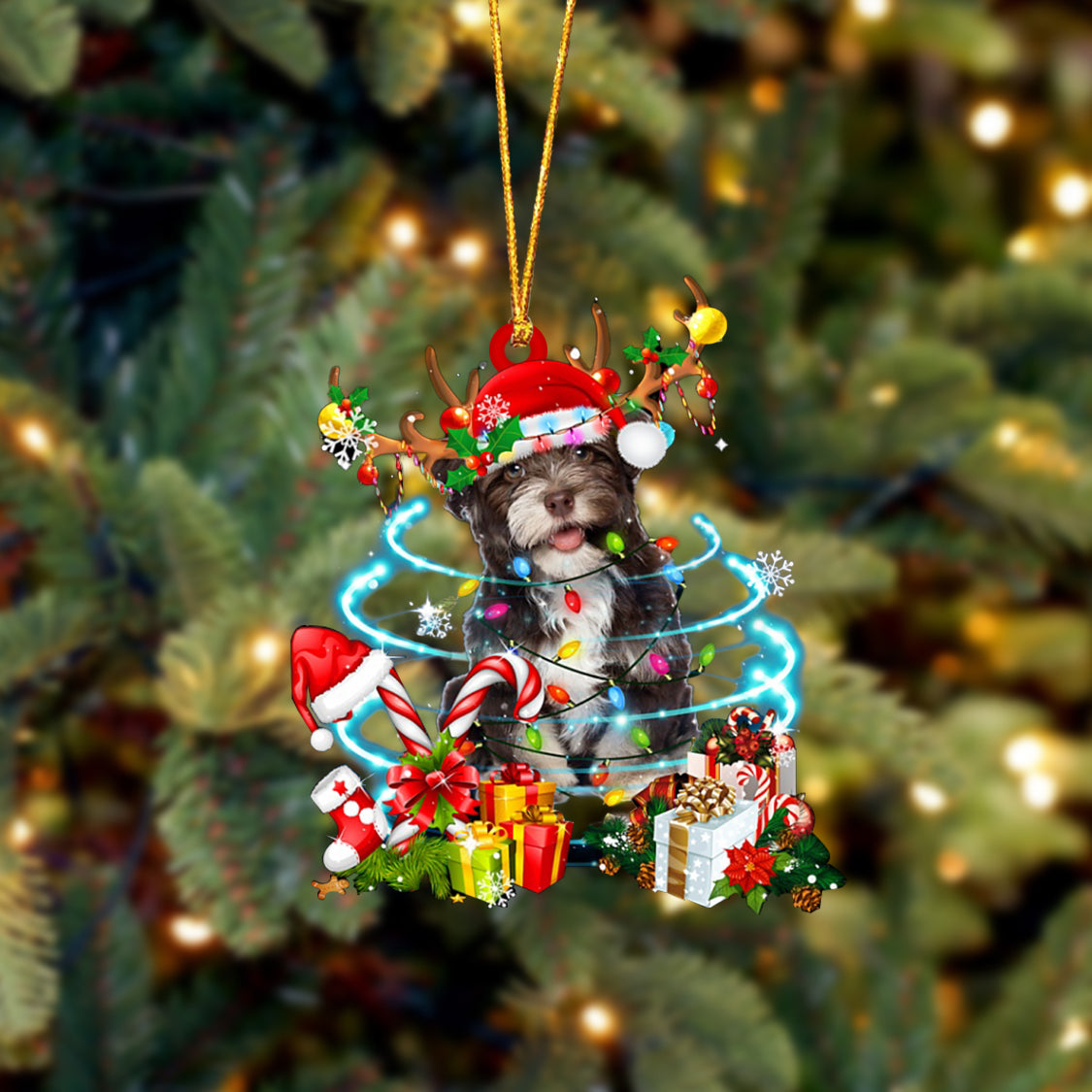 Havanese-Christmas Candy&Gift-Two Sided Ornament