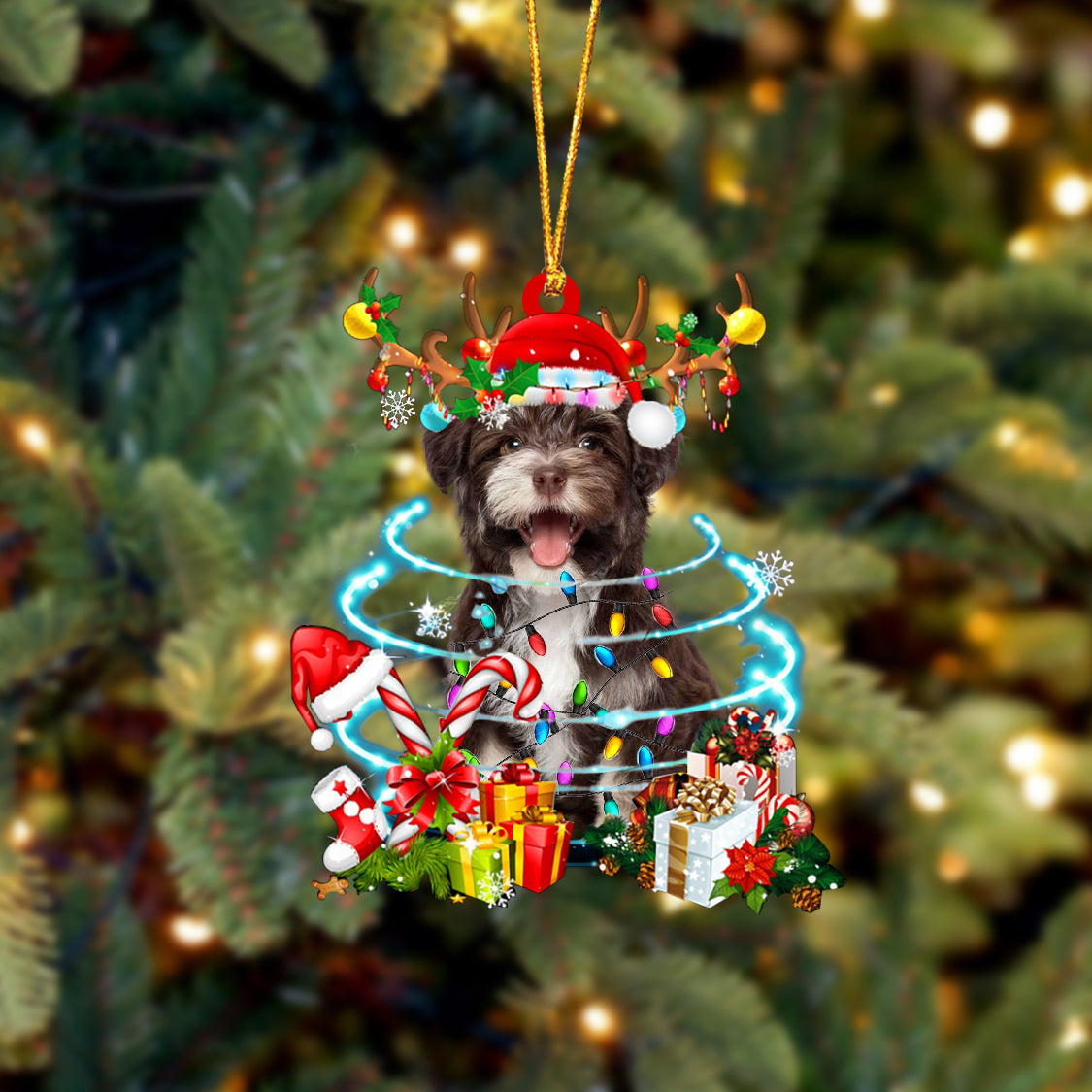 Havanese (2)-Christmas Candy&Gift-Two Sided Ornament