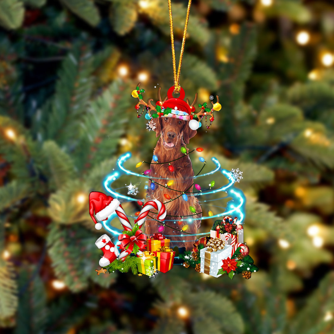 Irish Setter-Christmas Candy&Gift-Two Sided Ornament