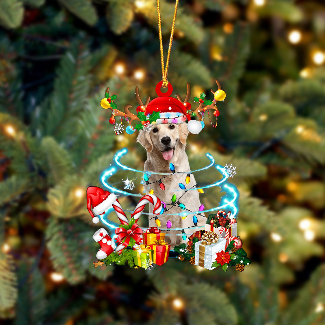 Labrador 3-Christmas Candy&Gift-Two Sided Ornament