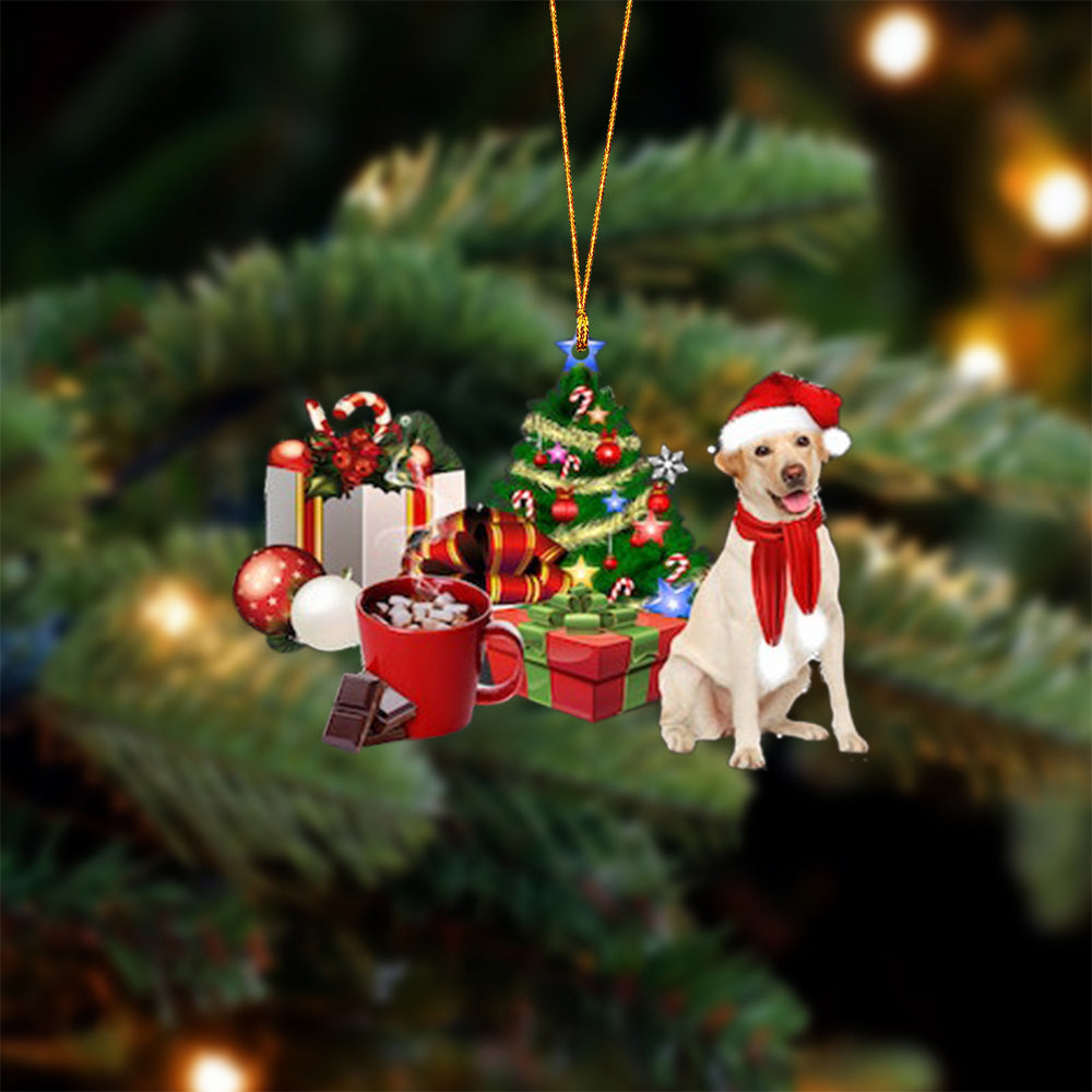 Labrador Retriever (2)-Christmas girl-Two Sided Ornament