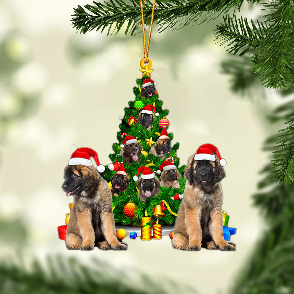 Leonberger-Xmas Tree&Dog-Two Sided Ornament