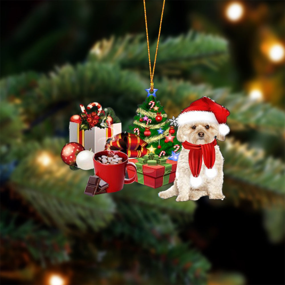 Morkie-Christmas girl-Two Sided Ornament