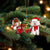 Poodle-Christmas girl-Two Sided Ornament