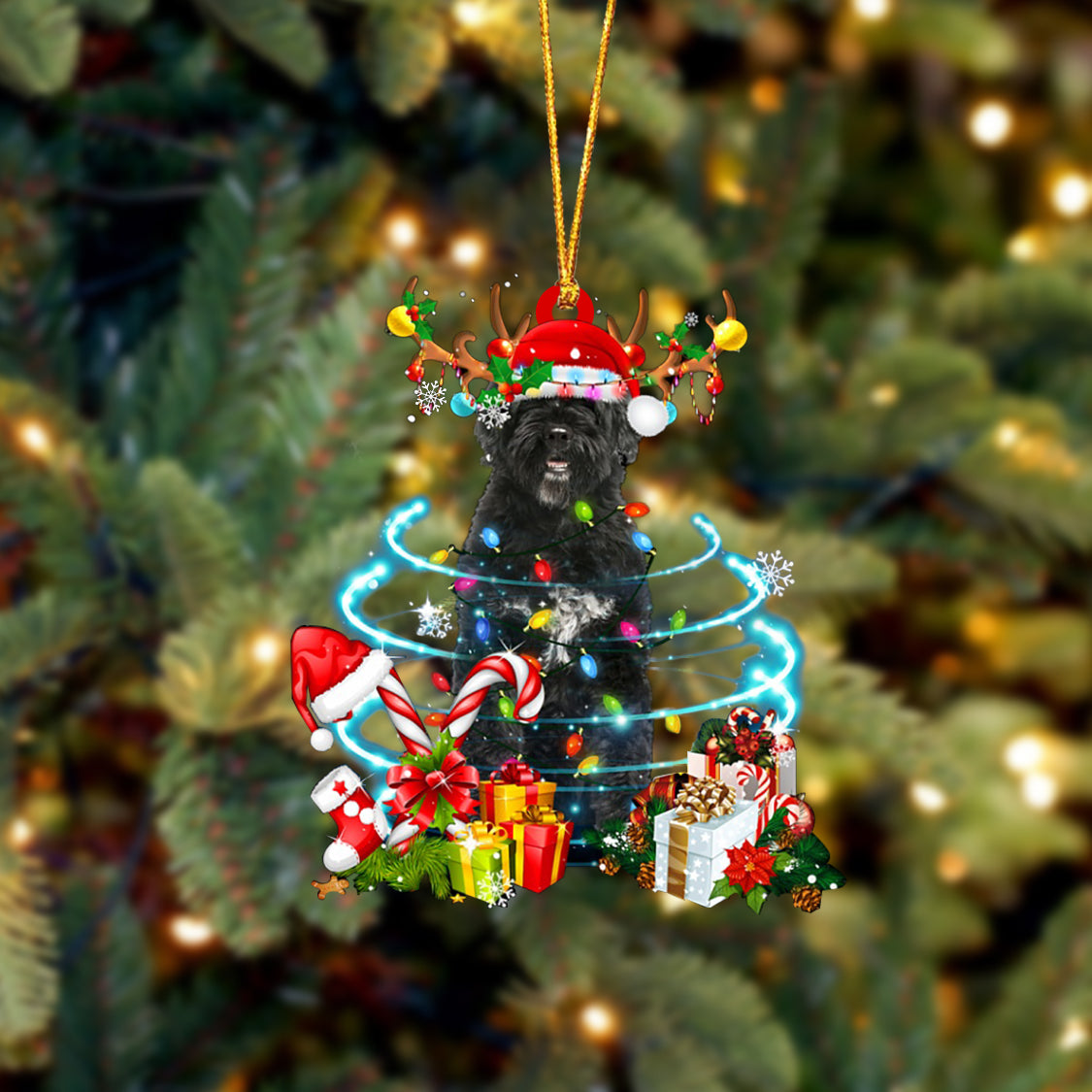Portuguese Water Dog-Christmas Candy&Gift-Two Sided Ornament