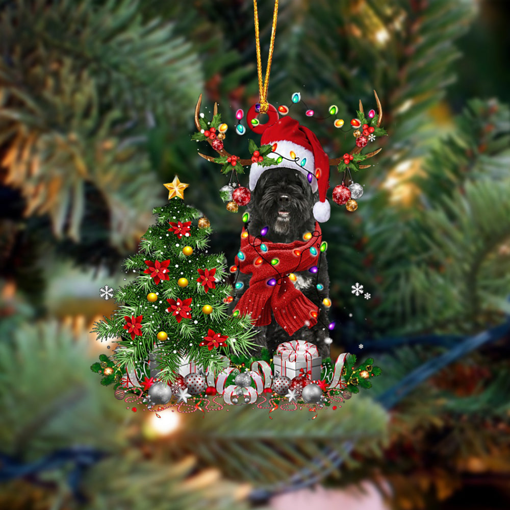 Portuguese Water Dog-Reindeer Christmas-Two Sided Ornament