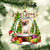 Puggle-Christmas Crystal Box Dog-Two Sided Ornament